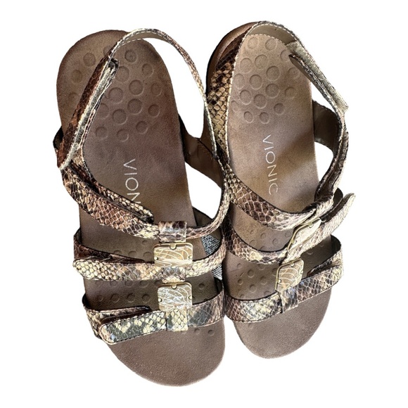 Vionic Amber Sandal Orthaheel Supportive Technology in Crocodile Skin LK NEW 8.5 - Picture 13 of 15